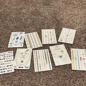 Assorted temporary tattoos
